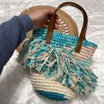 Chico's NWT Chico’s Multi Fringe Neutral Turquoise Tote Bag Photo 5