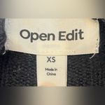 Open Edit  Women's Cotton Blend Rib Funnel Neck Black Sweater Size‎ XS Photo 7