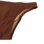 J.Crew New  Brown Wide Ribbed Hipster Bikini Swim Bathing Suit Bottom Size XXS Photo 2