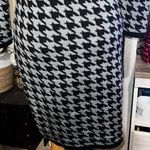 Calvin Klein CHIC BLACK & WHITE HOUNDSTOOTH BUCKLE WAIST KNIT SWEATER DRESS S Photo 7