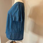 Madewell  Indigo 100% Cotton Tie-Sleeve Short Sleeve Top Women’s Size Medium Photo 5