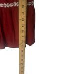 Knox Rose Size XS Floral Embroidered Boho Prairie Rust Orange Babydoll Top Photo 7