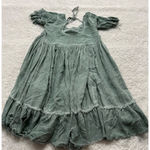 Sea Gypsies  Womens Flare Dress in Jaidete Sage Green Sz XS Cottage Fairy Core Photo 2