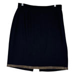 Elie Tahari Pencil Skirt Rhinestone Trim Size 8 Career Wear Party Black Neutral Photo 0