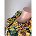 Anthropologie  Maeve Summer Sunflower floral Crop Top Sz Small yellow/ black #98 Photo 7