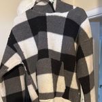American Eagle Plaid Black and White Women's Sweatshirt Photo 0