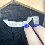 Soft Surroundings Black Embroidered Tunic Jacket Medium Petite Casual Denim Photo 3