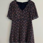 Madewell ‎ Floral Mini Dress V-Neck Flutter Sleeve Party Dress Size L Photo 0