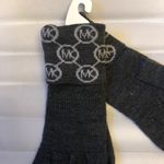 Michael Kors Knit Argyle Logo Gray Gloves NWT Photo 3