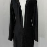 Dual Nature New  Keyhole Rib Velour Dress Mock Neck Long Sleeve Mini Black Photo 11