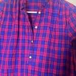 Gap  plaid blue pink purple colors medium top Photo 2