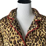 Ralph Lauren  Animal Print‎ Pajama Top Embroidered Crest Logo Leopard Size L Photo 6