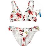 Lucky Brand NEW Cordevalle White Pink Floral Bikini Set 2 Piece Swimsuit Size S Photo 0