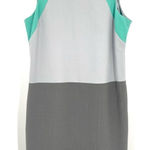 Sharagano  Career Sheath Dress Size 14 Colorblock Mint‎ green & Gray plus Photo 0