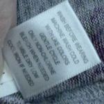 Mason & Mackenzie Heather Gray and Floral Striped Crewneck Sweater Size M Photo 3