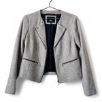 Mossimo Supply Co Mossimo Gray Moto Tweed Zip Up Jacket Wool Blend Size L Photo 0