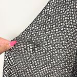 Casa Maca Black Shimmer Open Knit Mesh Fringe‎ Kimono Swim Cover One Size Size undefined Photo 4