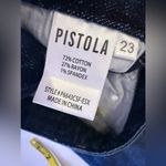 Pistola baggy jeans, dark denim, distressed high waist zip bottom size 23 Photo 7