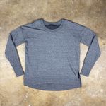 Athleta  Coaster Luxe‎ Sweatshirt Women’s M Gray Long Sleeve Split Hem Thumbholes Photo 1