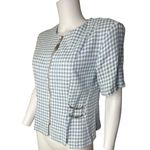 Betsy’s Things 1990”s Vintage Gem light blue Gingham print​​​​​ White Size M Photo 1