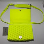 Balenciaga New  Leather Car Flap Shoulder Bag Fluorescent Yellow Made in Italy Photo 7