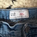 Gap  Baggy Low Rise cotton denim mixed media blue jeans women's 31 / 12 short Photo 4