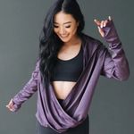 Zyia Women's Purple Haze Yoga Wrap Twisted Hoodie Shawl Size Small Photo 0