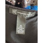 Y2K Sequin Striped Tank Dress Blue Black Size XL Party Going Out INC Sexy Photo 2