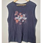 Peloton  Floral Tank Top Womens XL Muscle TShirt Active Gray Sleeveless Athletic Photo 0