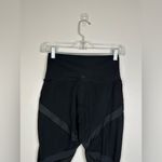 Aerie  The Hugger High Waisted Ribbed Black Legging Women’s Sz M Photo 3