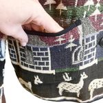 Jane Ashley Woven Tapestry Winter Deer Print Button Front Jacket Blue Multi Sz L Photo 5