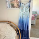 Sunfere Gradient Ombre Cutout Maxi Dress in Size Medium Blue Photo 7