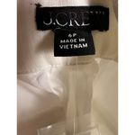 J.Crew Maritime Tapered Ripstop High-Waisted White Cotton Pleated Pants Size 6P Photo 11