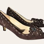 Ramon Tenza cute brown suede pointy tied kitten heels! Size undefined Photo 6