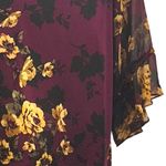 Susan Graver  Tunic Floral Maroon Purple 2X Photo 4