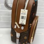 Michael Kors Brown Multi Jaycee Large Zip Jet Set Girls Print Backpack Photo 5