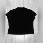 Bebe  Women’s Black Rhinestone Cropped Short Sleeve Top Photo 2