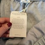 Garnet Hill NWT 100% linen embroidered grey skirt size 14 Photo 4