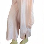 JONATHAN LOGAN LIGHT BLUSH PINK LINEN CROPPED TROUSERS W/FLORAL EMBROIDERY (24) Size 24W Photo 8