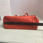 Big Buddha Orange Tote 13X6X13 Bucket Style Woven Tassels Photo 3