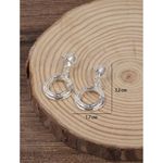 Boutique Fashionable Round Chunky Necklace Set earrings Silver Black Gray womens jewelry Photo 4