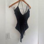 H:ours  Lauren Black Strappy Bodysuit Sz S Photo 7