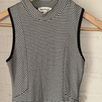 Monteau  Striped Sleeveless Dress black white body con horizontal small stretch Photo 1