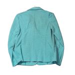 Talbots Aqua Blue And White Striped Blazer Size SP Photo 5
