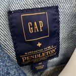 Gap X Pendleton icon denim jean jacket with plaid detail ladies medium Photo 3