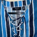 Rafaella 🎄Ella  Blue and White Striped Top Photo 1