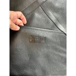 Lancome Paris Black Faux Leather Large Tote Bag With Zipper Closure Black Photo 4