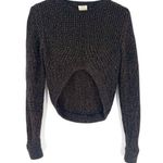 Torn By Ronny Kobo Torn Ronny Kobo Long Sleeve Metallic Knit High Low Crewneck Long Sleeve Sweater Photo 0