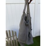 Kate Spade  Pebbled‎ Leather Bexley Stevie Satchel Shoulder Bag Light Gray S Photo 4