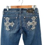 Miss Me Vintage Y2K Cross Embellished Back Pocket Low Rise Bootcut Jeans Size 29 Photo 7